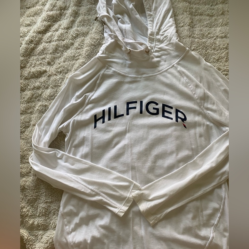 Tommy Hilfiger Sport White Shirt with Hood